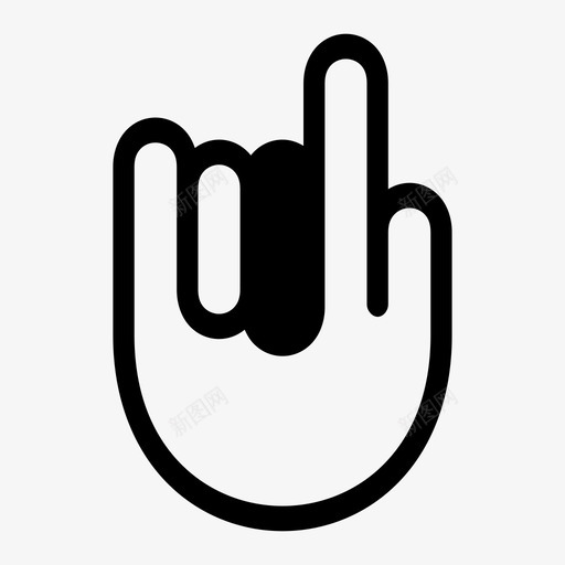 摇滚手指手势图标svg_新图网 https://ixintu.com 手势 手指 摇滚 摇滚符号