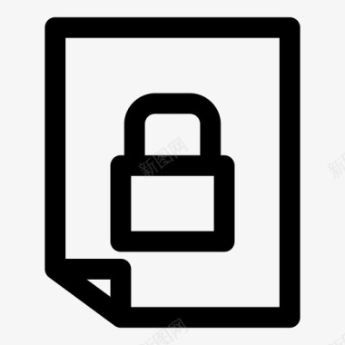 安全文档文件锁定图标图标