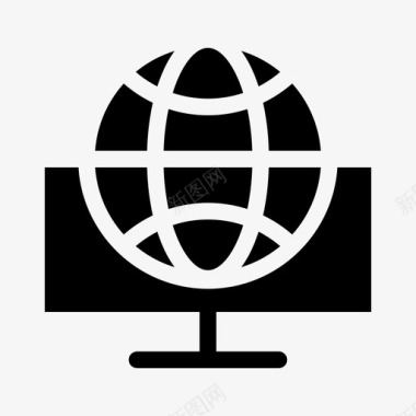 互联网浏览全球互联网可用性图标图标