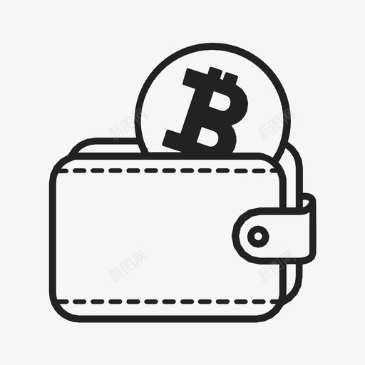比特币钱包区块链加密货币图标svg_新图网 https://ixintu.com 加密货币 区块链 比特币钱包 货币