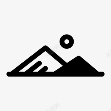 山自然山峰图标图标