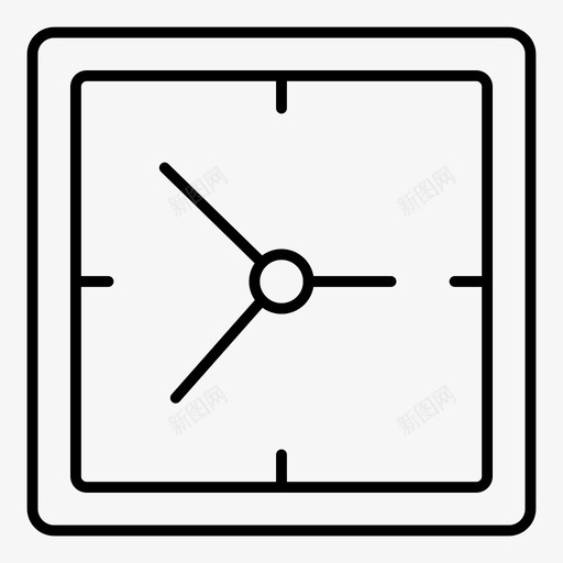 时钟商务时间图标svg_新图网 https://ixintu.com 办公室细线卷1 商务 挂钟 时钟 时间 计时器
