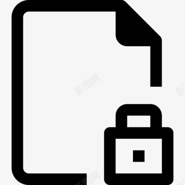 文件和文档业务锁图标图标