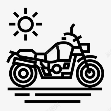 摩托车自行车骑行图标图标