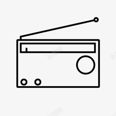 收音机音乐简单图标图标