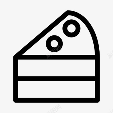 蛋糕甜点勾勒出酒店的图标图标
