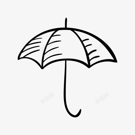 伞雨雨滴图标svg_新图网 https://ixintu.com 伞 天气 天气预报 手绘天气 雨 雨滴