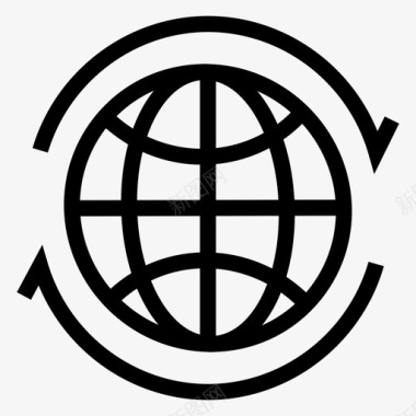 世界商业地球图标图标