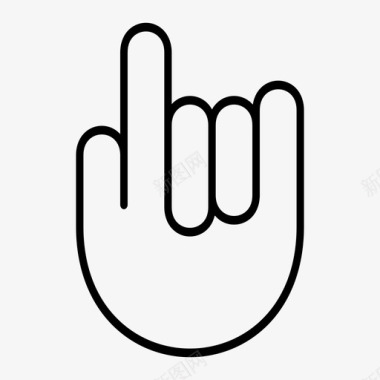 摇滚手指手势图标图标