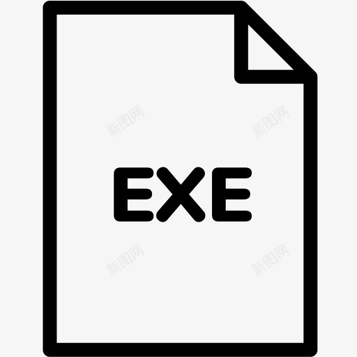Exefileexefileextension图标svg_新图网 https://ixintu.com Exefile exefile extension fileformatsvol4line format type
