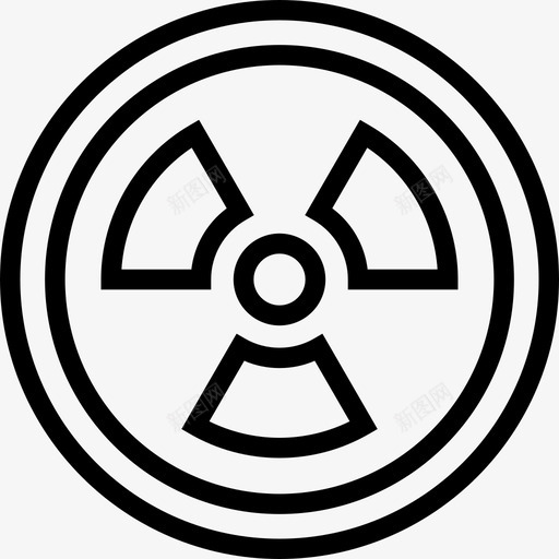 辐射危险核图标svg_新图网 https://ixintu.com 危险 放射性 核 毒性 电力 研究和科学 辐射
