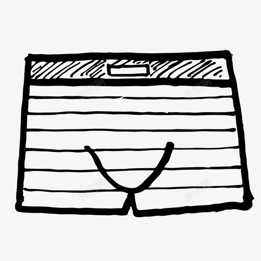 内裤手绘裤子图标svg_新图网 https://ixintu.com 内裤 手绘 素描 素描图标 裤子