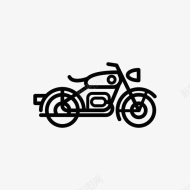 宝马自行车摩托车复古图标图标