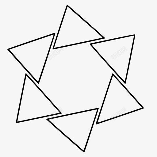抽象花朵图标svg_新图网 https://ixintu.com 三角形 形状 抽象 花朵 设计