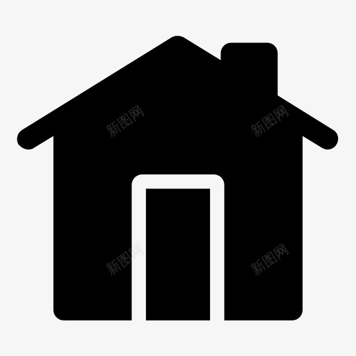 家建筑物房子图标svg_新图网 https://ixintu.com 互联网 家 建筑物 房子 简单的必需品填充 页面