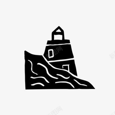 城堡山灯海岸灯塔图标图标