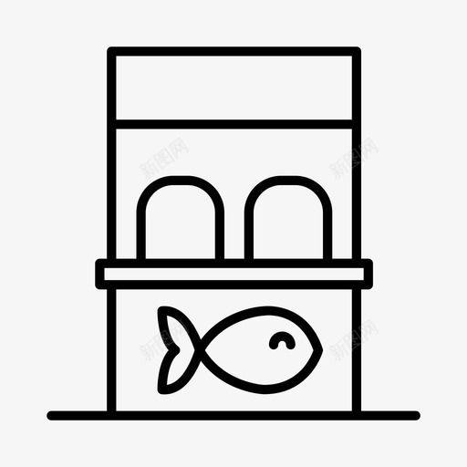 鱼店水族馆鱼食图标svg_新图网 https://ixintu.com 卖鱼 宠物店 水族馆 海洋 钓鱼 鱼店 鱼食