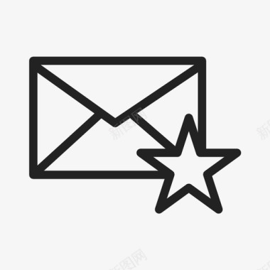 邮件加星号电子邮件收藏夹图标图标