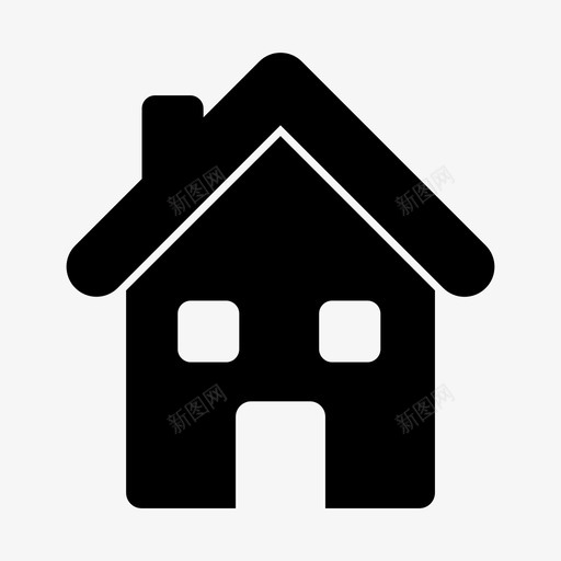 房子建筑物标志图标svg_新图网 https://ixintu.com 不动产 建筑物 房子 标志 真实状态