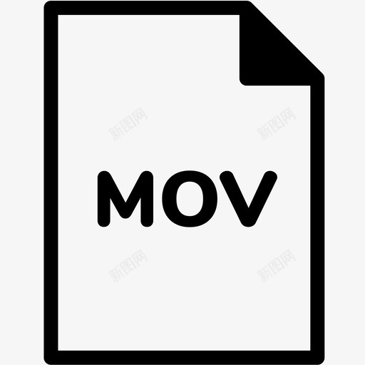 mov文件扩展名格式图标svg_新图网 https://ixintu.com mov文件 扩展名 文件格式vol4混合 格式 类型