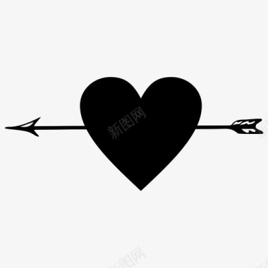 丘比特之心箭爱情图标图标
