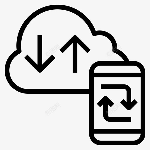 移动云应用数据图标svg_新图网 https://ixintu.com 应用 数字经济 数据 服务 移动云