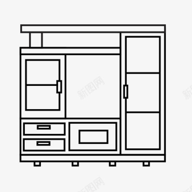 餐具柜家具家图标图标
