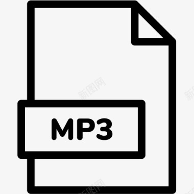 mp3文件扩展名格式图标图标