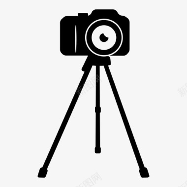 相机三脚架相机在三脚架摄影设备图标图标