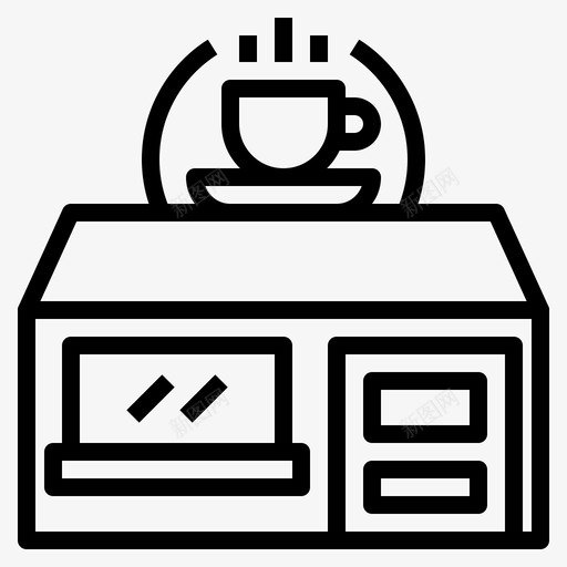 咖啡厅面包房建筑图标svg_新图网 https://ixintu.com 咖啡厅 地标性建筑 建筑 面包房