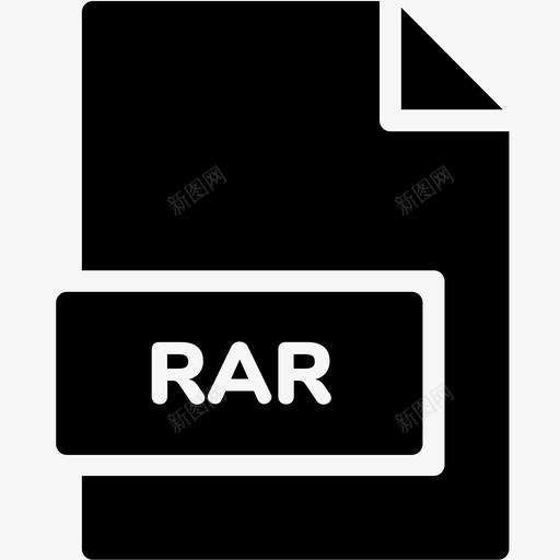 rar文件扩展名格式图标svg_新图网 https://ixintu.com rar文件 扩展名 文件格式vol2glyph 格式 类型