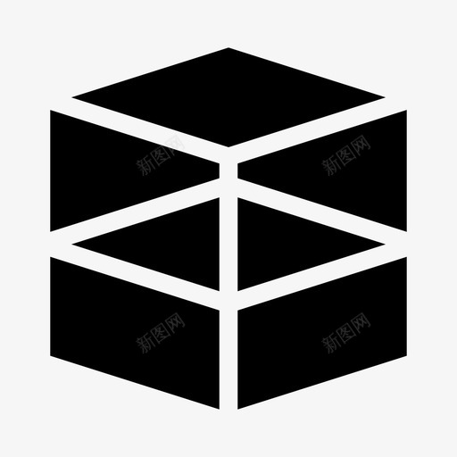 盒立方体分层盒图标svg_新图网 https://ixintu.com 分层盒 层 盒 立方体