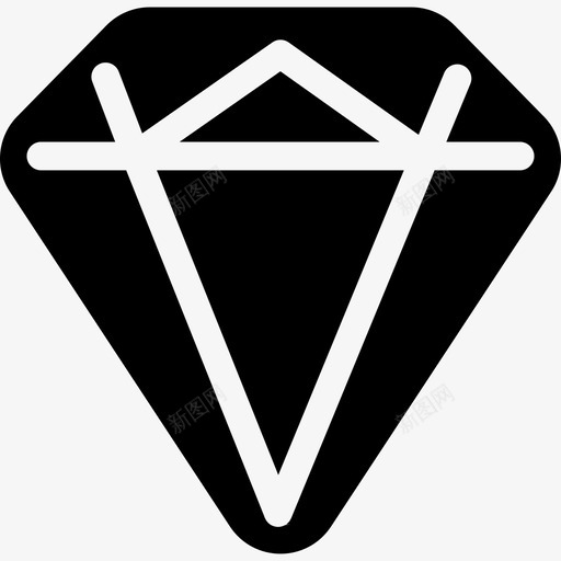 钻石形状形状投资图标svg_新图网 https://ixintu.com 形状 投资 钻石形状