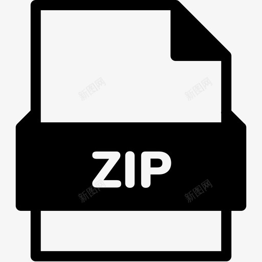 zip文件扩展名格式图标svg_新图网 https://ixintu.com zip文件 扩展名 文件格式vol3混合 格式 类型