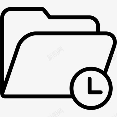 文件夹时钟文件存储图标图标