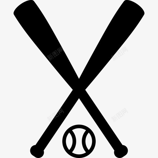 棒球棒和球体育运动偶像图标svg_新图网 https://ixintu.com 体育 棒球棒和球 运动偶像
