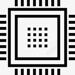 研究芯片电子芯片cpu图标高清图片