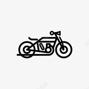 战车摩托车复古图标图标