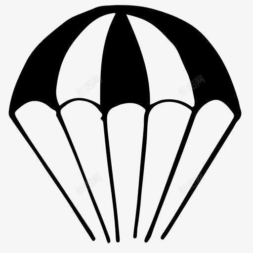降落伞手绘素描图标svg_新图网 https://ixintu.com 手绘 素描 降落伞