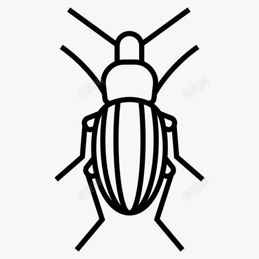 地甲虫虫昆虫图标svg_新图网 https://ixintu.com 地甲虫 昆虫 自然 虫