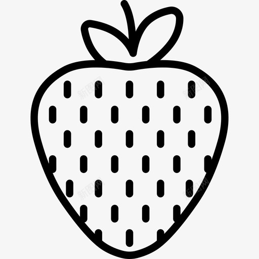 草莓水果饮料和食物边界颜色图标svg_新图网 https://ixintu.com 草莓水果 边界颜色 饮料和食物