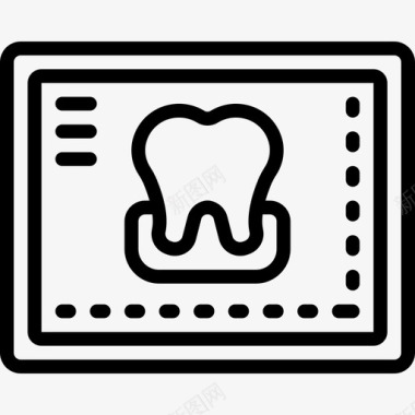 牙齿X光牙齿医学图标图标