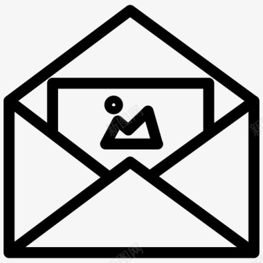 邮寄照片电子邮件信件图标图标