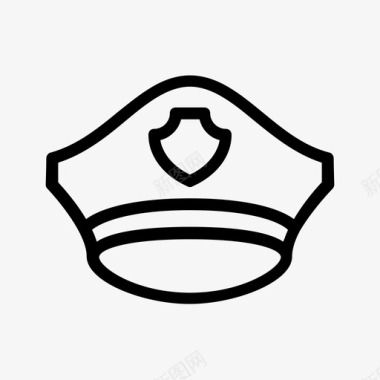 警帽警徽犯罪图标图标