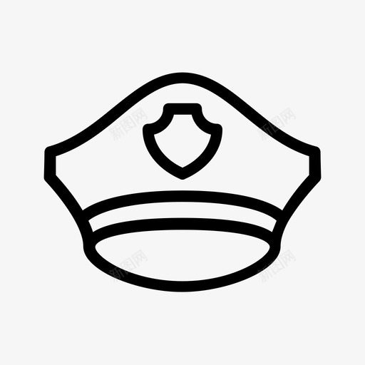 警帽警徽犯罪图标svg_新图网 https://ixintu.com 犯罪 警帽 警徽 警探