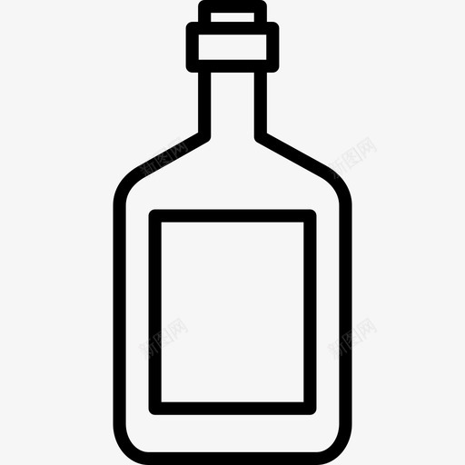 干邑瓶饮料和食品边界颜色图标svg_新图网 https://ixintu.com 干邑瓶 边界颜色 饮料和食品