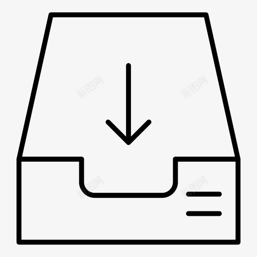 电子邮件通信信件图标svg_新图网 https://ixintu.com 信件 商务和办公室细线卷1 存储 托盘 电子邮件 通信 邮箱