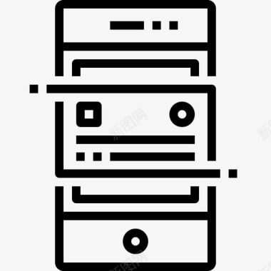 智能手机信用卡设备图标图标