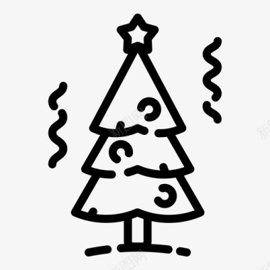 圣诞树森林云杉图标图标