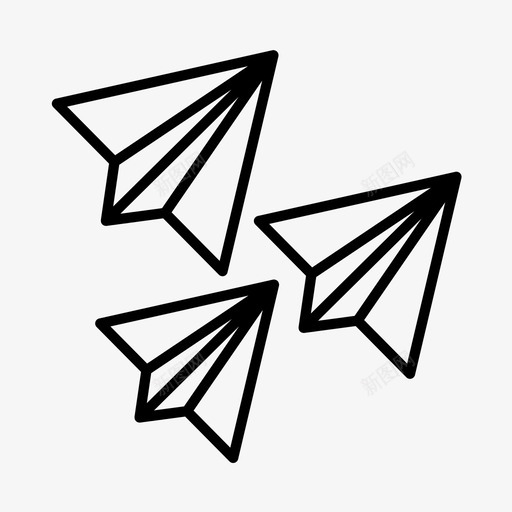 纸飞机公园游戏图标svg_新图网 https://ixintu.com 公园 夏令营 学校 游戏 玩具 纸飞机